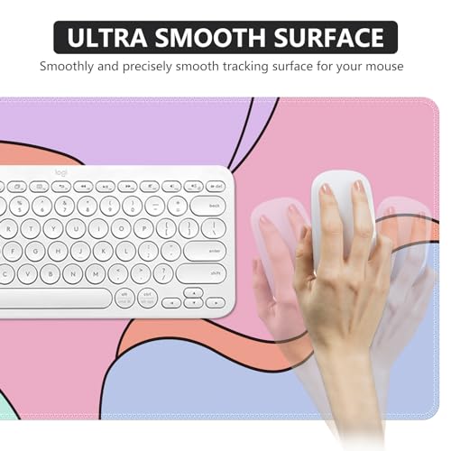 iCasso Desk Mat,XXL Large Mouse Pad for Desk,Colour Topographic - color: Colour Topographic