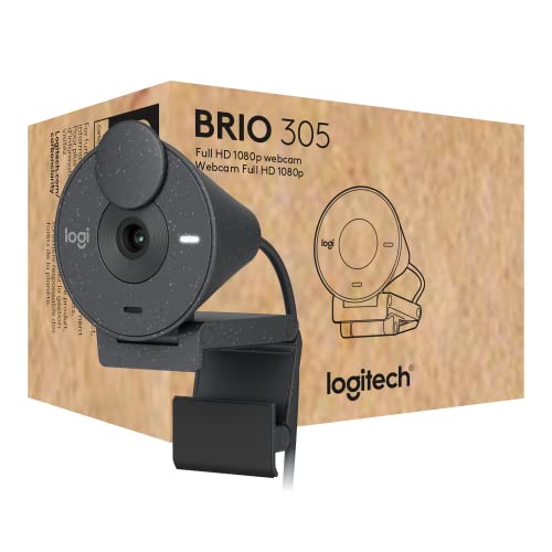 Logitech Brio 305 Full HD 1080P Business Webcam with Privacy Shutter