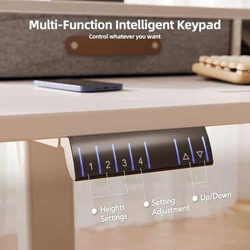 Claiks Dual Motor L Shaped Standing Desk with Drawers, 63inch, White - color: White
