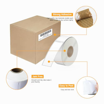(4200 Labels/12 Rolls) Labelebal 12 Rolls Compatible with DYMO 30252,1-1/8" x 3-1/2"(28mm x 89mm) Direct Thermal Labels,Shipping Replacement Labels Compatible for DYMO LabelWriter Printer - color: Dm-30252-12 Rolls-4200 Pcs