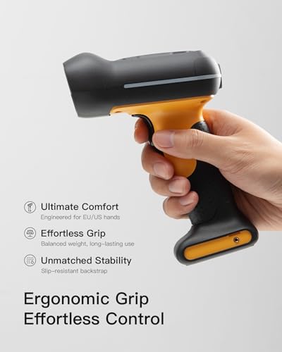 Inateck Industrial Barcode Scanner Bluetooth, 1D Scanner Wireless with IP67 Waterproof and Dustproof, Handscanner with App & SDK，BCST-61 - style: 1D IP67