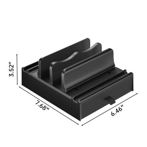 Vertical Laptop Stand, with Storage Adjustable 4 in 1 ABS - color: Storage