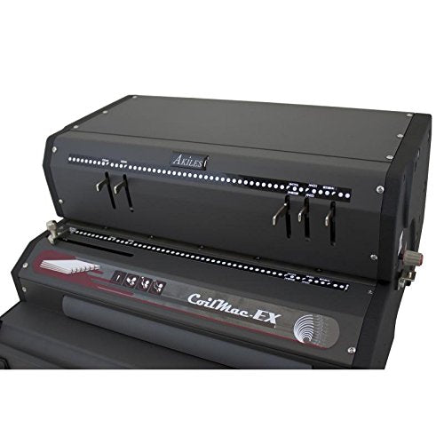 Akiles ACM-EX41 Model CoilMac-EX41 All-in-One Electric Coil Punch, Electric Inserter, and Manual Crimper; Standard 4mm Round Holes; Standard 4:1 (0.250") Pitch, 5 Disengageable Pins