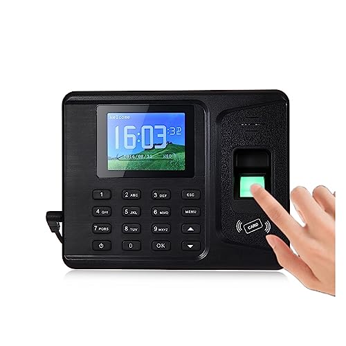 Time Clocks Biometric Fingerprint Time Attendance System Clock Recorder Employee Recognition Recording Device Electronic Machine,
