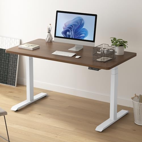 Fromann Dual Motor Electric Standing Desk Frame 3 Tier Legs Height Adjustable Handset with USB A+ C Ports Sit Stand up Desk Base for Home and Office (White) - color: White