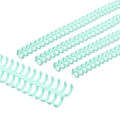 PATIKIL 12mm(1/2") Plastic Spiral Binding Coils, 30 Pcs Binding Spirals 85 Sheet Capacity Binding Spirals for Binding Paper Sheets, Green - color: Green, size: 12mm(1/2")