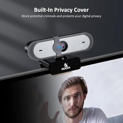 NexiGo N660P (Gen 2) 1080P 60FPS Webcam with Software Control, Dual Microphone & Cover, Autofocus, HD USB Computer Web Camera, for OBS/Gaming/Zoom/Skype/FaceTime/Teams/Twitch - style: 1080P 60FPS Webcam