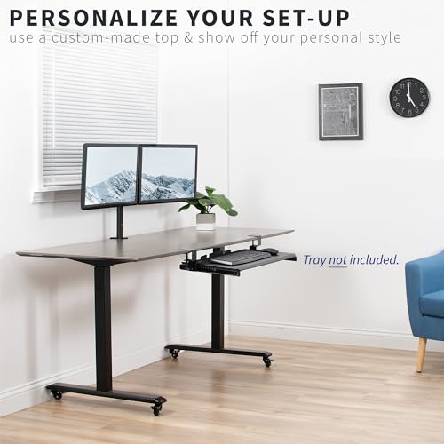 VIVO Clamp and 12 inch Rail Set for DIY Custom Wooden Keyboard Trays (Rail Set Only - Tray Not Included), Pull Out Slider Track with C-clamp Mount System, Black, MOUNT-RAIL02 - color: Black
