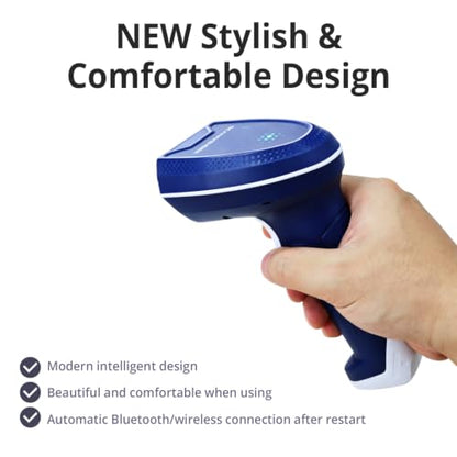 ScanAvenger 1D and 2D Portable Wireless Bluetooth Barcode Scanner: 3-in-1 - Cordless, Rechargeable Scan Gun for Inventory Management - Wireless, Handheld, USB Bar Code/QR Code Reader - Hand Scanner - style: 1D&2D With Replaceable Battery & No Next Gen Sta