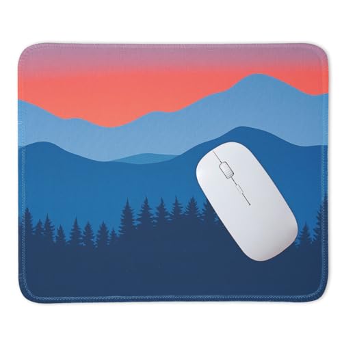 Mouse Pad for Desk with Stitched Edge, Premium Cute Washable Mouse Pads. Computer Mousepad with Non-Slip Rubber Base, Mousepads for Laptop, 9.25x7.75x0.12 inch (Mountain Hush) - color: Mountain Hush