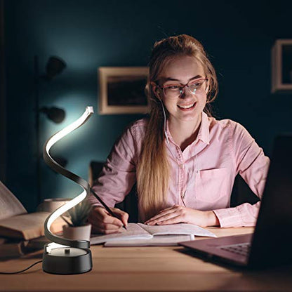 NUÜR Table Lamps for Living Room Set of 2, Black Dimmable LED Lamp, Small Bedside Lamps, Nightstand Lamp for Bedroom Office Home Living Room - color: Black 2 Pack