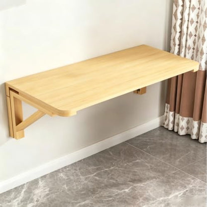 Folding Wall Desk Wood Wall Mounted Folding Table Floating Kitchen Desk Drop Leaf Workbench Fold Down Laundry Room Shelf(100x60cm/40x24in) - size: 100x60cm/40x24in