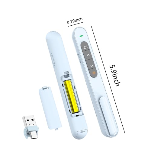 2026New Presentation Clicker for PowerPoint,RF 2.4GHz USB Wireless Presenter Remote with Volume Control,Slide Advancer for Mac,Windows,Laptop