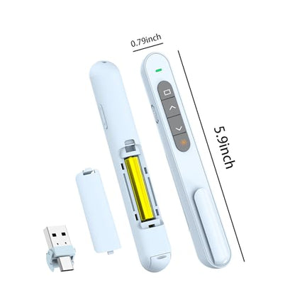 2026New Presentation Clicker for PowerPoint,RF 2.4GHz USB Wireless Presenter Remote with Volume Control,Slide Advancer for Mac,Windows,Laptop