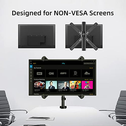 Non-VESA Single Monitor Arm Desk Mount with VESA Adapter Brackets - size: 13-27IN, style: With Adapter Kit