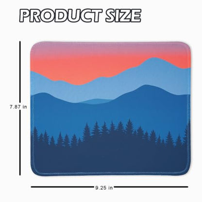 Mouse Pad for Desk with Stitched Edge, Premium Cute Washable Mouse Pads. Computer Mousepad with Non-Slip Rubber Base, Mousepads for Laptop, 9.25x7.75x0.12 inch (Mountain Hush) - color: Mountain Hush