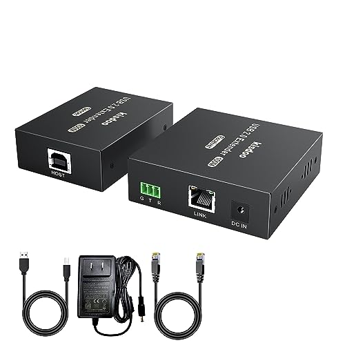 USB Extender Over Ethernet 200ft USB2.0 HUB 6ports RJ45 Cat5e/6 up to 480Mbps Plug & Play for USB Camera、touchscreens、Scanner Storage Hard Drive PC Windows,MacOS,Android
