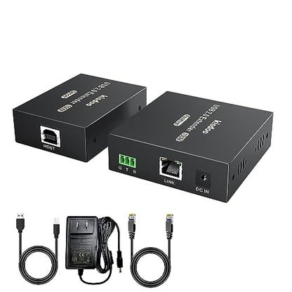 USB Extender Over Ethernet 200ft USB2.0 HUB 6ports RJ45 Cat5e/6 up to 480Mbps Plug & Play for USB Camera、touchscreens、Scanner Storage Hard Drive PC Windows,MacOS,Android