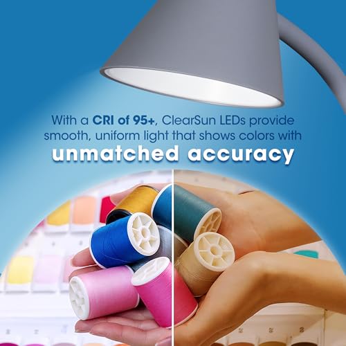 OttLite Twist LED Table Lamp with Wireless Charging, Grey