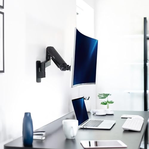 VIVO Premium Ultrawide Monitor Counterbalance Wall Mount for 40 inch Screens up to 44 lbs, Full Motion, Max VESA 100x100, Black, MOUNT-V100E - size: Up to 40", style: Single Mount