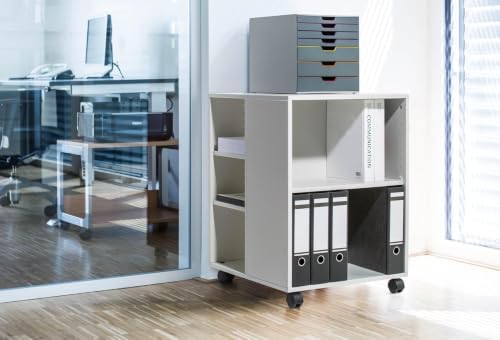 Durable Varicolor Drawer Organizer, 7 Color Coded Drawers, Gray - style: 7-Drawer