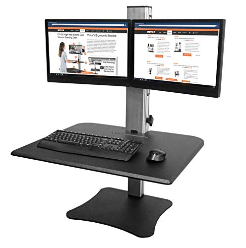 Victor DC350A Manual Dual Monitor Height Adjustable Sit-Stand Standing Desk Converter