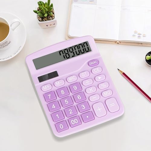 Desktop Calculator, Purple Calculator Big Buttons, 12-Digits - color: Purple