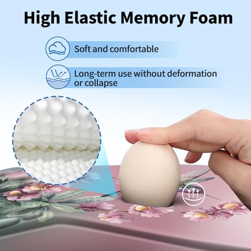 YIWEI Ergonomic Mouse Pad with Wrist Rest for Carpal Tunnel Pain Relief - color: Hummingbird