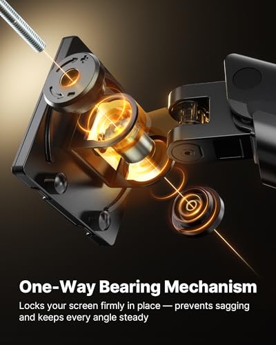 monTEK Sleek Aluminum Monitor Arm with Mount Reinforcement Plate for 17–57” Ultrawide Screens