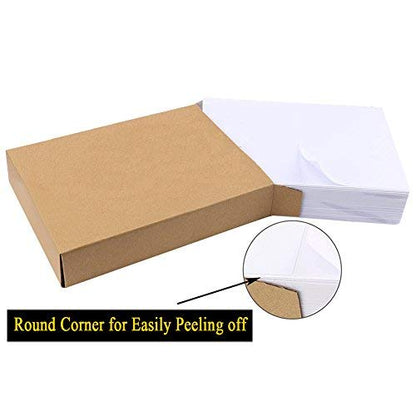 Shipping Label with Rounded Corner, 8.5 x 5.5 Inches Half Sheet Self Adhesive Shipping Address Labels for Laser and Inkjet Printer, 1000 - size: 1000 Labels