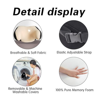 Really Helpful Car Headrest Pillow, Car Neck Pillow for Sleeping/Napping - color: Beige