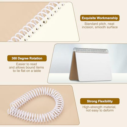 PATIKIL 50 Pack Plastic Spiral Binding Coils, 30mm(1-3/16") Binding Coils 240 Sheet Capacity Spiral Binder Rings 4:1 Pitch for Office Classroom, Black - size: 1-3/16 Inch