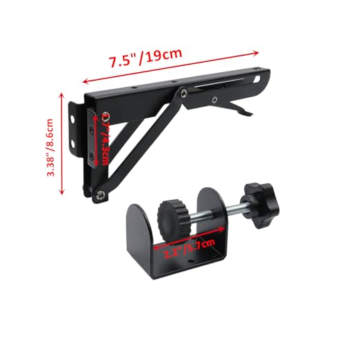 Bitray 1 Set Desk Extender Clamp Bracket Foldable Keyboard Tray Mount