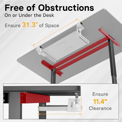 BONTEC Under Desk Keyboard Tray, Pull-Out Keyboard & Mouse Platform | C-Clamp Mount, Space-Saving Ergonomic Slide-Out Drawer, 31.3 in Including Clamps, 25.6 x 11.8 in Tray, White - color: White, size: 25.6" x 11.8"