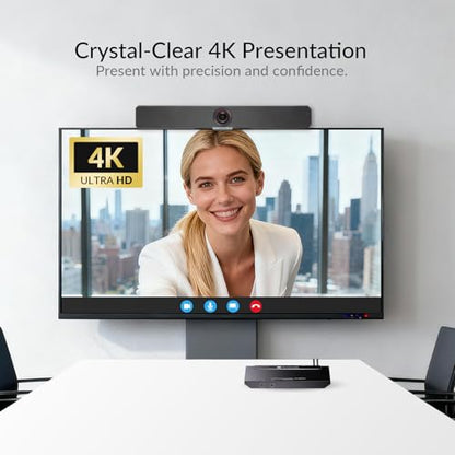 AV Access Conference Docking Station, 4K Presentation Switch System | Screen Mirroring, HDMI & USB C 4K Input, Hybrid Conference System, 3 USB 3.0 Ports for Webcam and Speakerphone