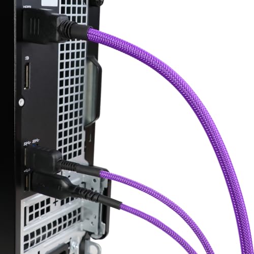 25ft PET Expandable Braided Cable Sleeve 1/4inch(6mm) Pet Braided Cable Sleeve for Audio Video Device Wire Automotive Wire (Purple) - color: Purple, size: 6mm"(1/4 inch)
