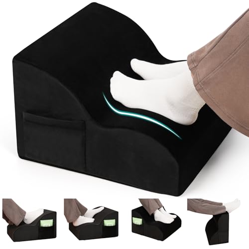 Foot Rest Under Desk,Ergonomic Foot Rest Office Comfort Foot Stool at Work - color: Black