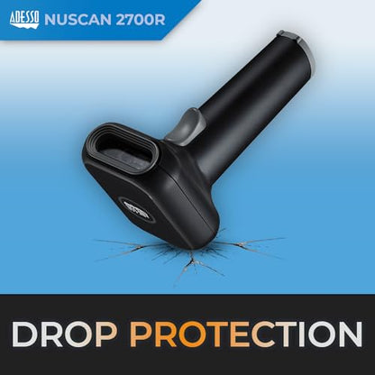 Adesso Nuscan 2700R Barcode Scanner with Charging Cradle