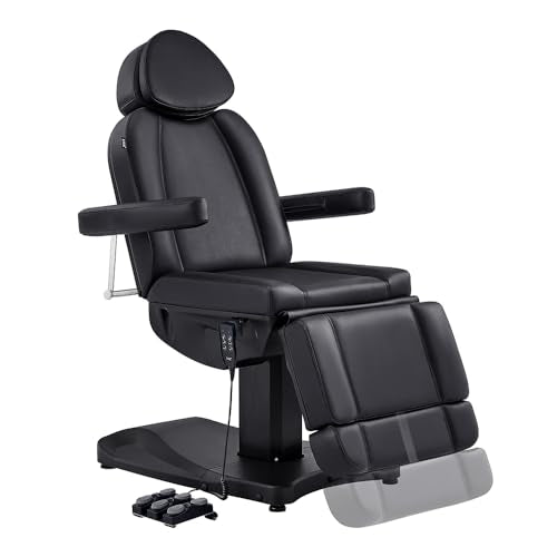 DIR Full Electrical Medical Aesthetic Chair Facial Beauty Bed Podiatry Doctors Office Chair with 3 Motors Ink - color: Black1