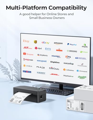 SVANTTO Bluetooth Thermal Label Printer, 4x6 Shipping Printer