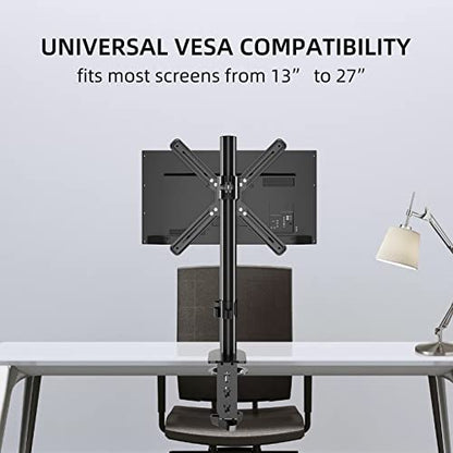 Non-VESA Single Monitor Arm Desk Mount with VESA Adapter Brackets - size: 13-27IN, style: With Adapter Kit