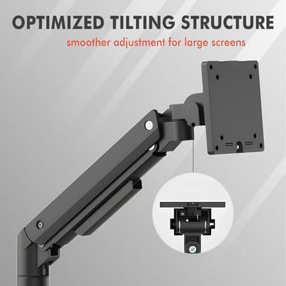 Dual Monitor Arm, 17-49 Inch, Holds 44 lbs Each