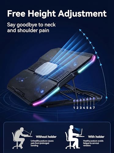 Laptop Cooling Pad with 8-Fan &Thermoelectric Cooler for 15.6-21In Laptops