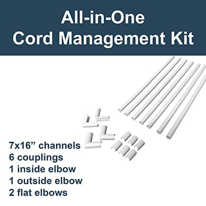 Legrand Wiremold Cordmate Paintable 108 Inch Cord Cover Kit White 17 Piece - style: C110 Sortable - 108 Inches
