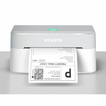 MUNBYN Bluetooth Thermal Label Printer, Wireless 4x6 Shipping Label Printer | Work for Small Business, Compatible with Android, iPhone, Windows, Mac, Chromebook, Print Width 1.57"-4.25" - color: Grey