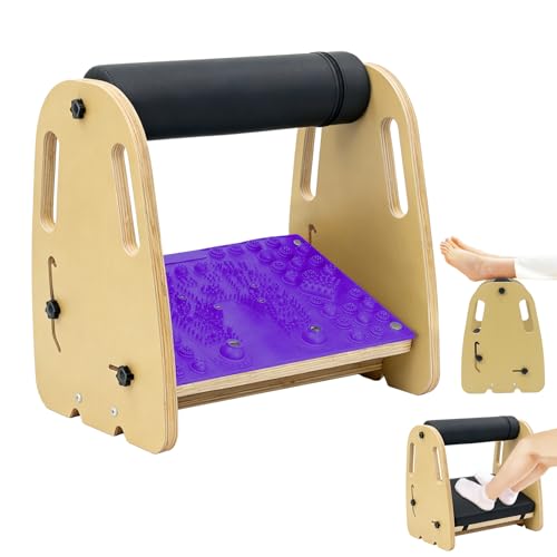 Under Desk Foot Rest,Massage & Leather Pads,Height Levels-Purple - color: Purple