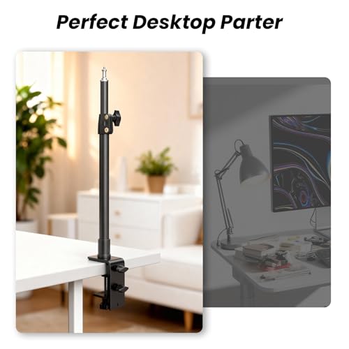 2Pack Streaming Key Light, LED Video Light Dimmable Bi-Color 3200-5600k Video Conference Lighting with Gooseneck Tubes Desk Light for Stream/Podcast/Gaming/Zoom Meetings/Broadcast/YouTube