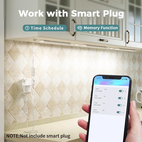 Under Cabinet Plug in 4000K 6 Pack 12 inch - color: Upgrade Daylight White 4000K, size: Manual switch-6 pack
