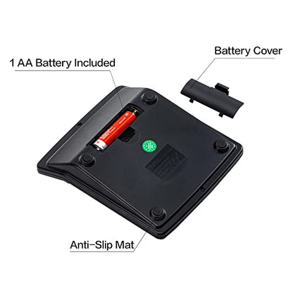 Calculator, Deli Standard Function Desktop Calculators with 12 Digit Large LCD Display and Sensitive Button, Solar Battery Dual Power Office Calculator, Black - color: Black