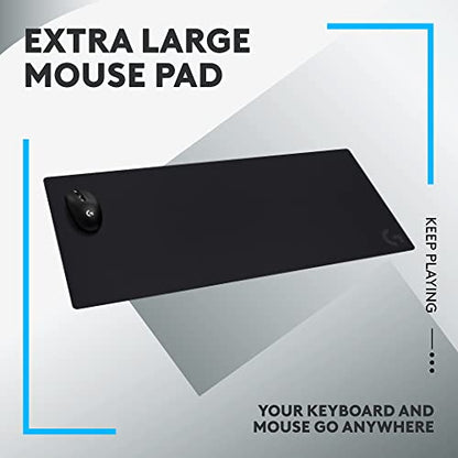 Logitech G840 XL Cloth Gaming Mouse Pad (900x400x3) - Black - size: XL, style: Cloth
